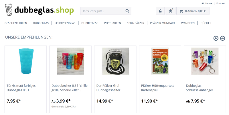 www.dubbeglas.shop - Der Pfalz Shop vom Satzwerk